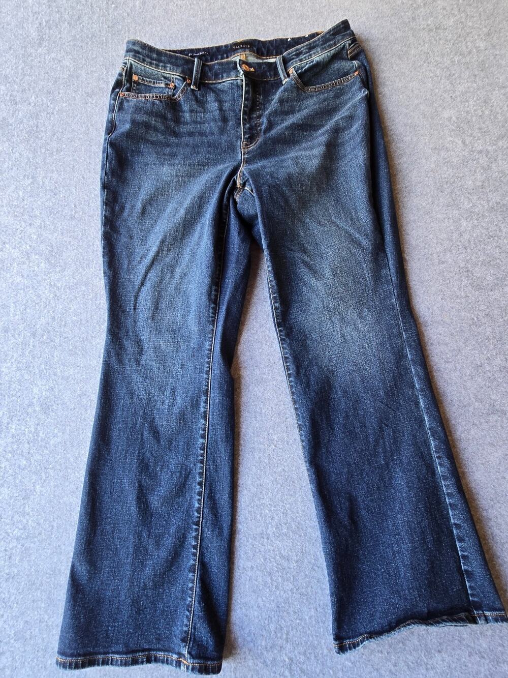 Talbots Women's Barely Boot Jeans Medium Wash Stretch Denim Size 16W (36x30)
